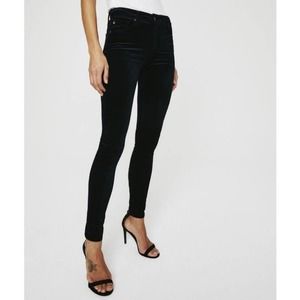 AG Adriano Goldschmied The Farrah Skinny High Rise Skinny Jeans In Black Size 27